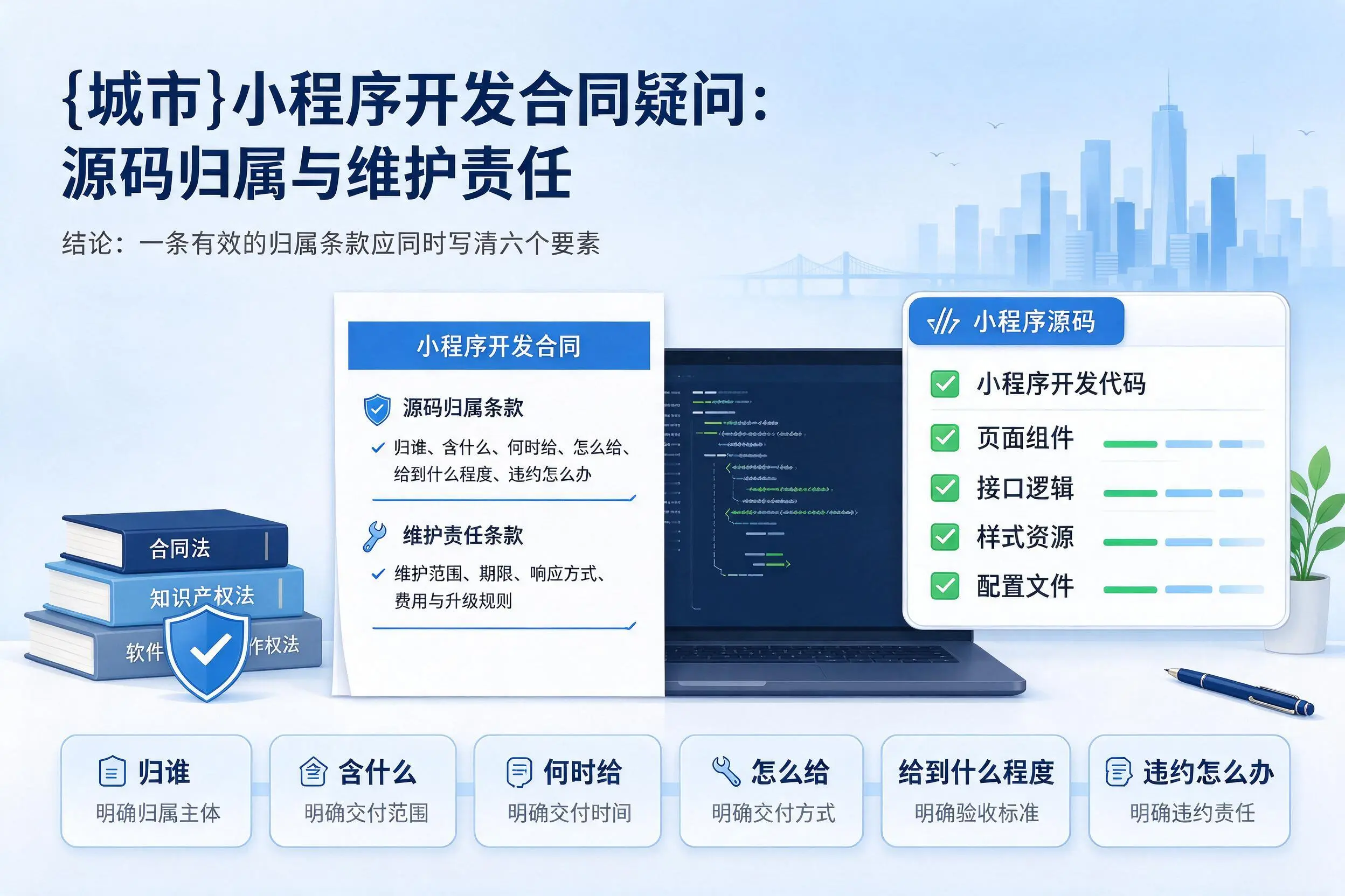 五指山小程序开发合同疑问：源码归属与维护责任
