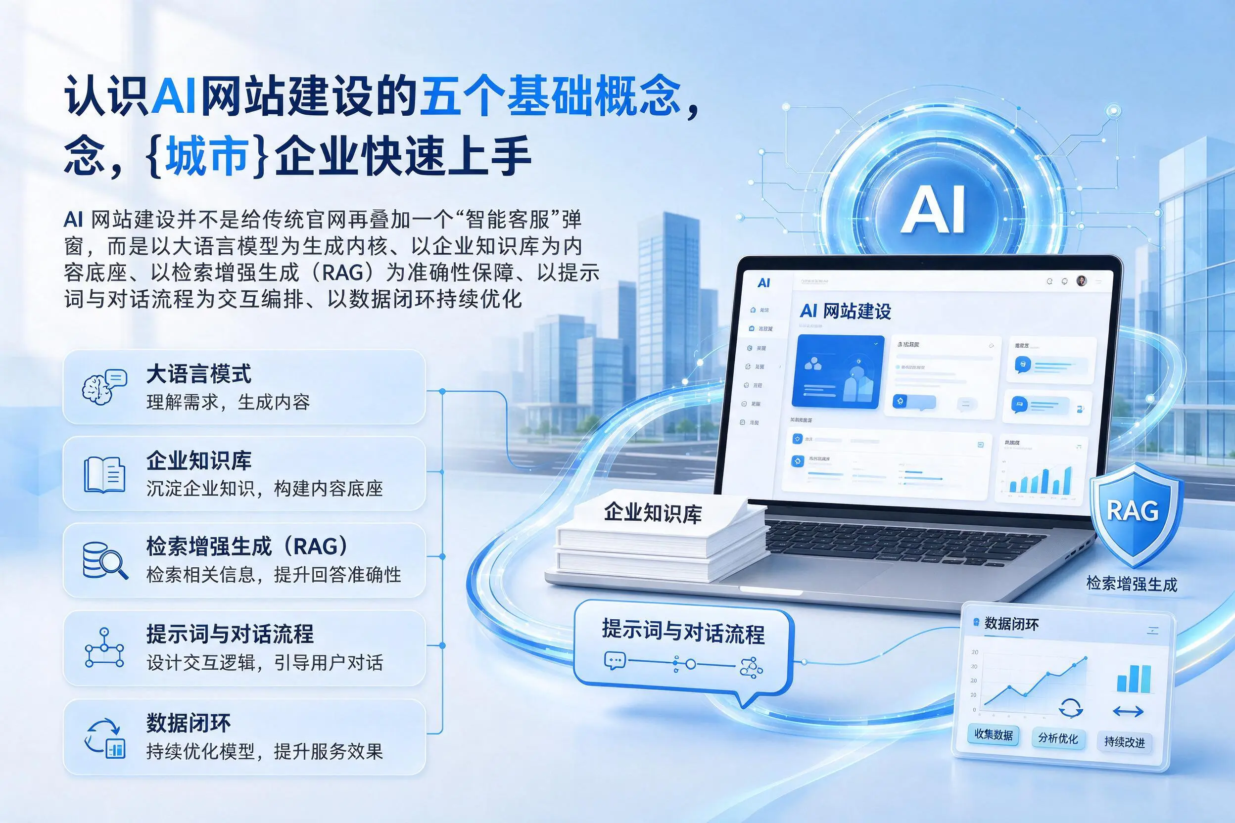认识AI网站建设的五个基础概念，五指山企业快速上手
