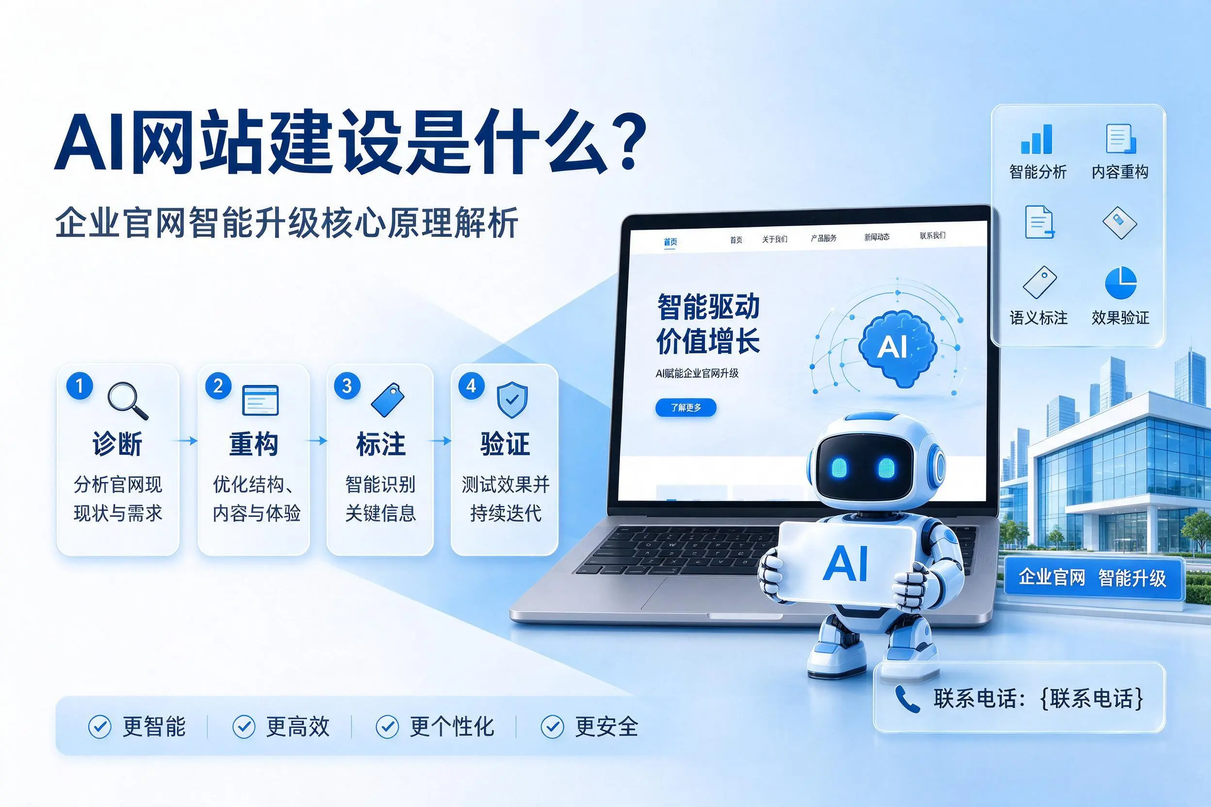 AI网站建设是什么?五指山企业官网智能升级核心原理解析